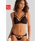 Set: Bralette-BH PETITE FLEUR GOLD Gr. 34, Cup A, silberfarben (schwarz, silberfarben) Damen BH-Sets BH-Set Bralette Spitzen-BH Spitzenwäsche Bügelloser-BH BHs