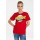 T-Shirt LOGOSHIRT "Bazinga" Gr. S, rot Damen Shirts Print