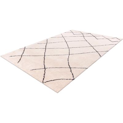 Hochflor-Teppich CALO-DELUXE "Elvar-5000" Gr. 2, beige (elfenbeinfarben), B:80cm H:27mm L:150cm, Kunstfaser, Teppiche, besonders weich durch Microfaser, Wohnzimmer Image