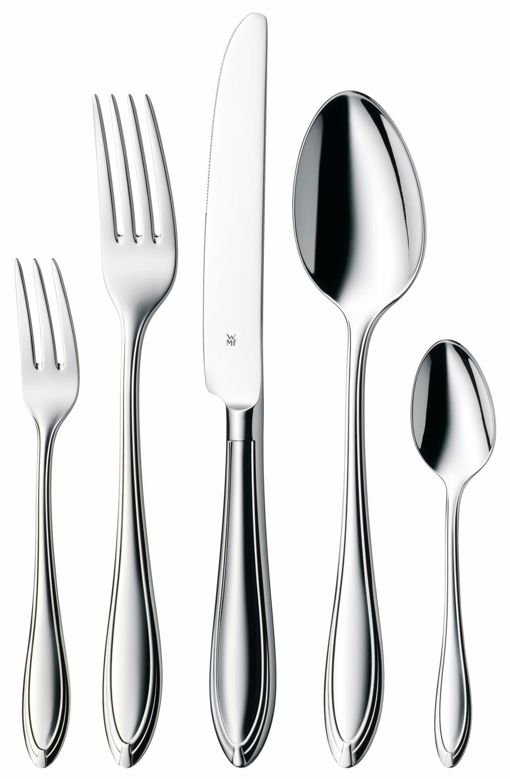 Besteck-Set WMF "Verona", silber (edelstahlfarben), 30 Stk., Cromargan Edelstahl Rostfrei 18/10, Essbesteck-Sets, poliert