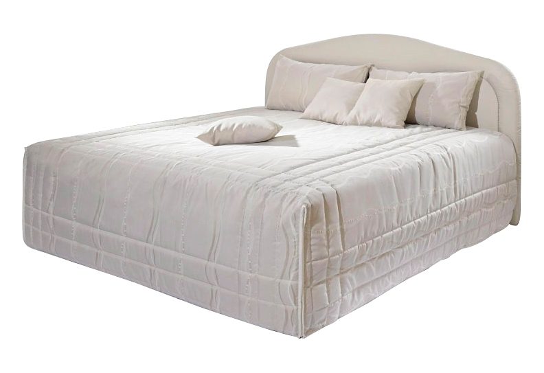 Polsterbett, beige, B:132cm L:212cm, Bezug Bett: Jacquard (100% Polyester);Bonnell-Federkernmatratze: Baumwoll-Mischgewebe (51% Polypropylen, 39% Polyester, 10% Baumwolle);Kaltschaummatratze: 100% Polyester, Bezug abnehm- und waschbar bis 60C...