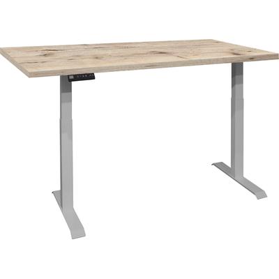 Schreibtisch MÄUSBACHER "Big System Office", silber (silber, sandeiche, silber, sandeiche), B:160cm, Tische, Breite 160 cm, elektrisch höhenverstellbar Image