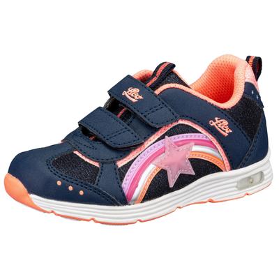 Klettschuh LICO "Freizeitschuh Rainbow V Blinky", Kinder, Gr. 25, blau, Synthetik, Schuhe