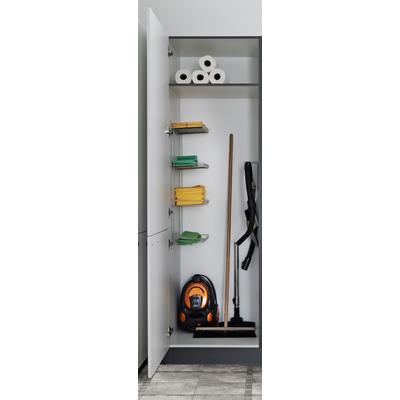 Stauraumschrank EXPRESS KÜCHEN "ARTA", grau (weiß, anthrazit), B:60cm H:207cm T:58cm, Holzwerkstoff, Schränke, Mehrzweckschrank Stauraumschrank, vormontiert Image