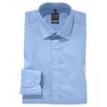 Businesshemd OLYMP "Level Five body fit" Gr. 43, N-Gr, blau (bleu) Herren Hemden Langarm formbeständig durch Elasthan
