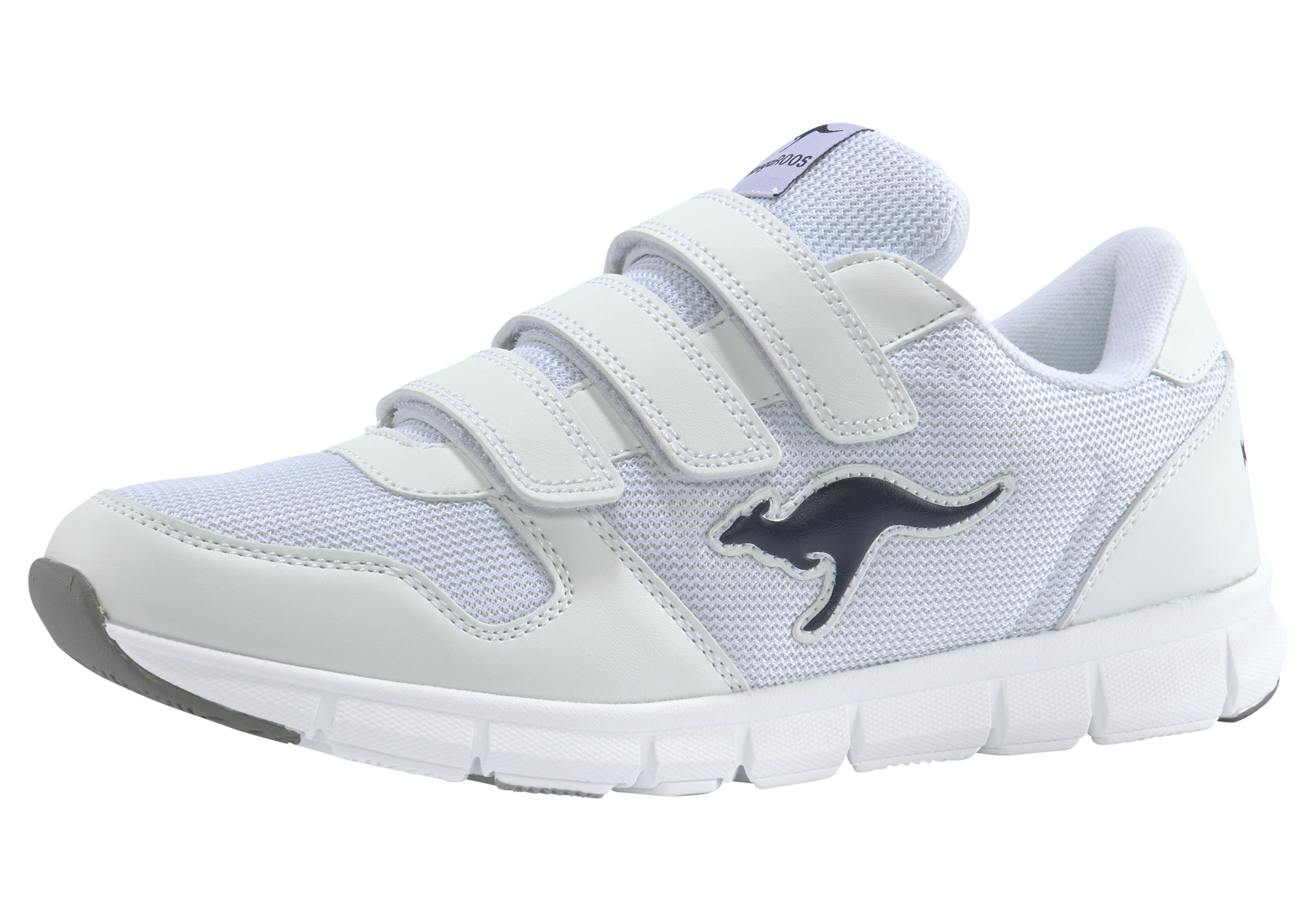 Sneaker KANGAROOS "K-BlueRun 701 B", Gr. 37, weiß, Textil, Schuhe, mit Klettverschluss Image