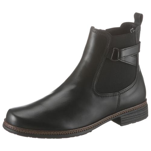 Chelseaboots GABOR Gr. 38, schwarz Damen Schuhe Blockabsatz, Stiefelette, Businessmode mit Stretcheinsatz Bestseller