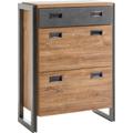 Schuhschrank HOME AFFAIRE "Detroit" Schränke braun (stirling oak nachbildung, applikation matera) Schuhschränke