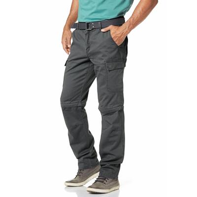Cargohose MAN'S WORLD, Herren, Gr. 58, N-Gr, grau, Obermaterial: 100% Baumwolle, unifarben, casual, bequem lang, Hosen, mit Zip-Off Funktion, Topseller
