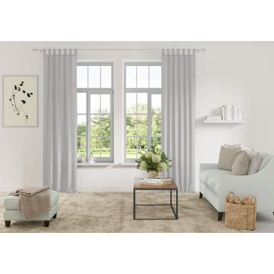 Vorhang HOME AFFAIRE "Parry" Gr. 5, silber (silberfarben), B:140cm H:265cm, Polyester, Recyceltes Material, Gardinen, 2-er Set, blickdicht, monochrom, basic Image