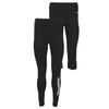 Leggings KANGAROOS "Doppelpack", Damen, Gr. 42, N-Gr, schwarz, Obermaterial: 95% Baumwolle, 5% Elasthan, unifarben, sportlich, schmal 3/4-Länge, Hosen, Große Größen