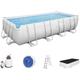 Framepool BESTWAY "PSteelPool 549x274x122" Schwimmbecken Gr. B/H/L: Breite 274 cm x Höhe 122 cm x Länge 549 cm, 14812 l, grau Frame-Pools