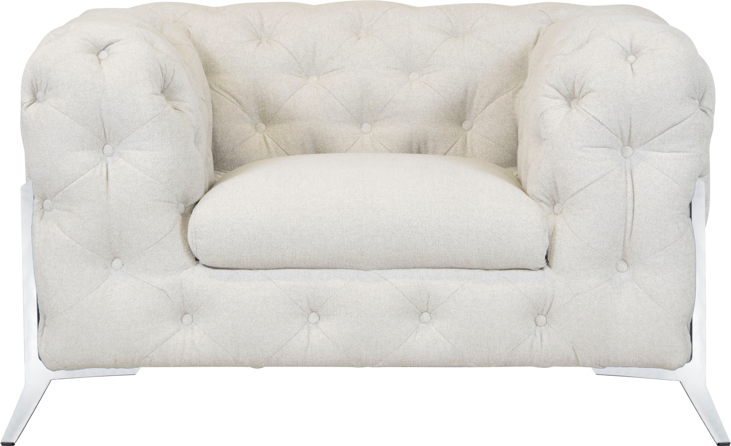 Chesterfield-Sessel HOME AFFAIRE "Amaury Sessel", beige, B:125cm H:75cm T:97cm, Struktur (100% Polyester9;Samtoptik (100% Polyester), Sessel, aufwändige Knopfheftung, moderne Chesterfield Optik, Fußfarbe wählbar