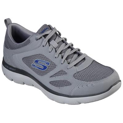 Sneaker SKECHERS "Summits-South Rim", Herren, Gr. 44, grau, Textil, Leder, sportlich, Schuhe, Freizeitschuh, Halbschuh, Schnürschuh im modernen Materialmix Image
