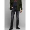 Slim-fit-Jeans JACK & JONES "JJIGLENN JJICON JJ 619 50SPS NOOS", Herren, Gr. 31, Länge 32, schwarz (schwarz, denim), Denim/Jeans, Obermaterial: 77% Baumwolle, 14% Modal, 6% Polyester, 3% Elasthan, Abriebeffekte, modisch, slim fit knöchellang, Jeans