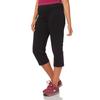 3/4-Hose KANGAROOS, Damen, Gr. 40, N-Gr, schwarz, Jersey, Obermaterial: 95% Baumwolle, 5% Elasthan, unifarben, sportlich, bequem 3/4-Länge, Hosen, Große Größen, Topseller