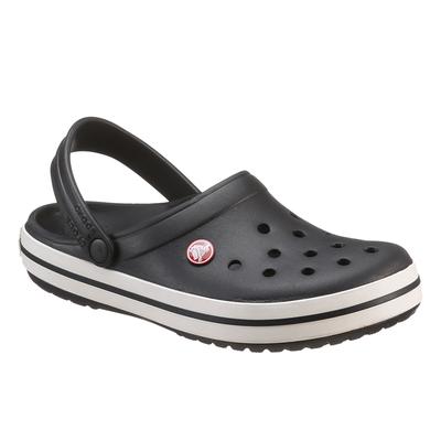 Clog CROCS "Crocband", Herren, Gr. 41, schwarz-weiß (schwarz, weiß), Croslite, kontrastfarbene Details, sportlich, Schuh