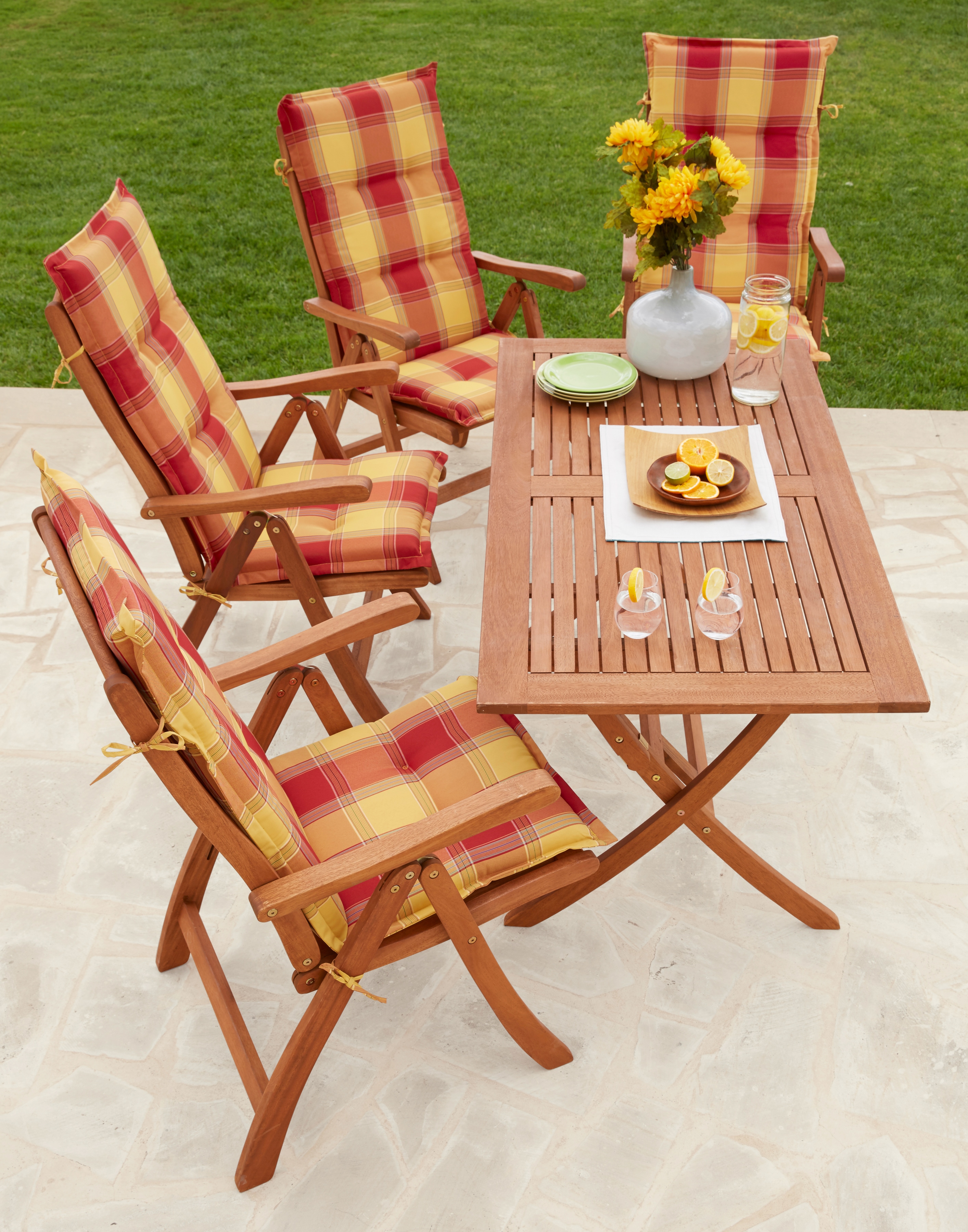 Garten-Essgruppe MERXX "Maracaibo", braun (braun,), Obermaterial: 100% Polyester. Füllung: 100% Polyurethan, Sitzmöbel-Sets