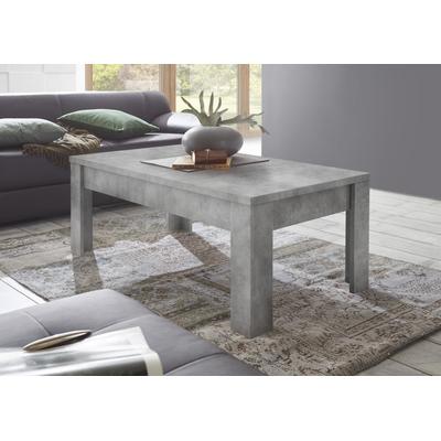 Couchtisch INOSIGN "Dama 122 x 65 cm, Wohnzimmertisch mit Winkelfuß", grau (beton, optik), B:122cm H:45cm T:65cm, Tische, Sofatisch, rechteckig, Tischplattenstärke 22 mm Image