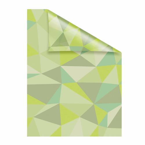 "Fensterfolie LICHTBLICK ORIGINAL ""Pattern Dreiecke"" Fensterfolien Gr. B/L: 100 cm x 100 cm, grün Deko Fensterfolie"