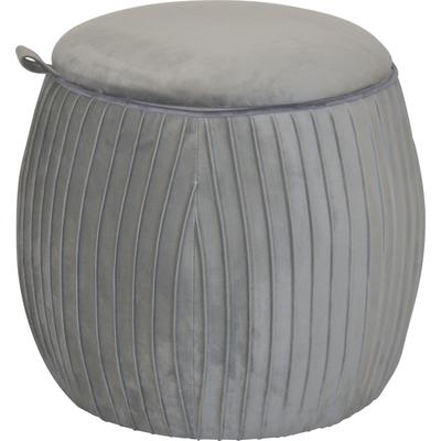 Stauraumhocker HOME AFFAIRE, grau, B:49cm H:46cm T:49cm, Samtbezug 100% Polyester, Hocker Image