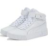 Sneaker PUMA "CARINA 2.0 MID JR", Gr. 38, weiß, Synthetik, Leder, sportlich, Schuhe