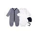 Erstausstattungspaket LILIPUT "Body und Strampler", Baby, Gr. 50/56, bunt (weiß, dunkelblau), 100% Baumwolle, casual, KOB Set-Artikel, 4-tlg. marine weiß gestreift
