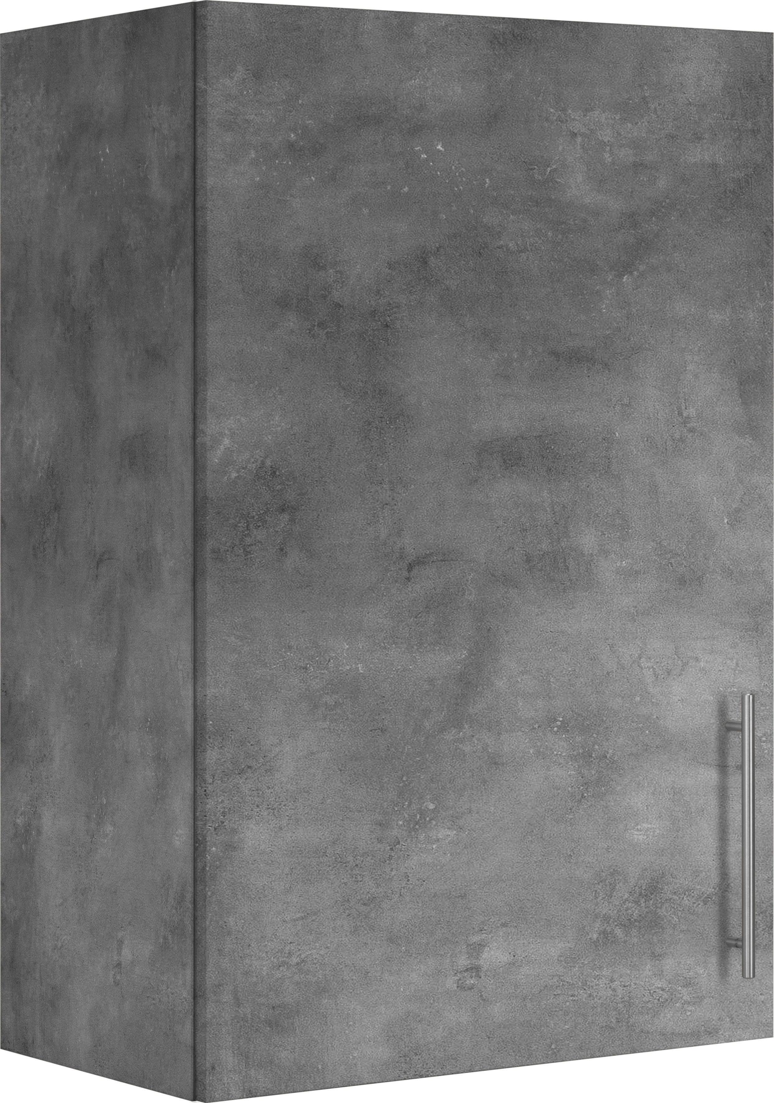 Hängeschrank WIHO KÜCHEN "Cali", grau (front und korpus: betonfarben), B:60cm H:90cm T:35cm, Schränke, 60 cm breit, 90 cm hoch Image