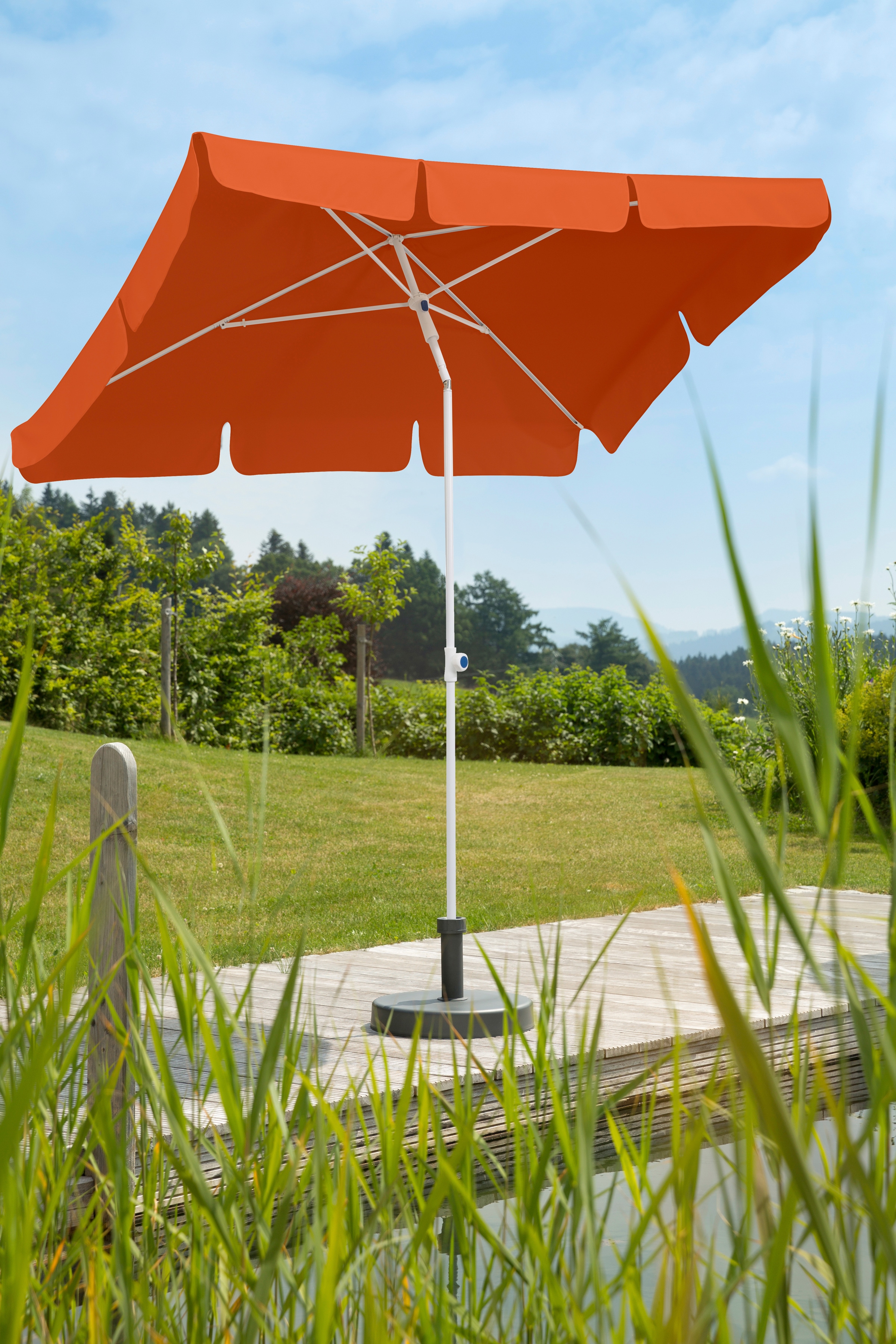 Sonnenschirm SCHNEIDER SCHIRME "Ibiza", orange (terracotta), Obermaterial: 100% Polyester, Standschirme, ohne Schirmständer