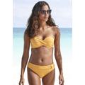 Bügel-Bandeau-Bikini-Top S.OLIVER "Rome" Gr. 34, Cup A, gelb Damen Bikini-Oberteile Ocean Blue