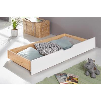 Schubkasten LÜTTENHÜTT ""LOTTE " passend zum Kinderbett", weiß, B:130cm H:19,5cm T:61cm, Massivholz, Schubladen, zertifiziertes Massivholz