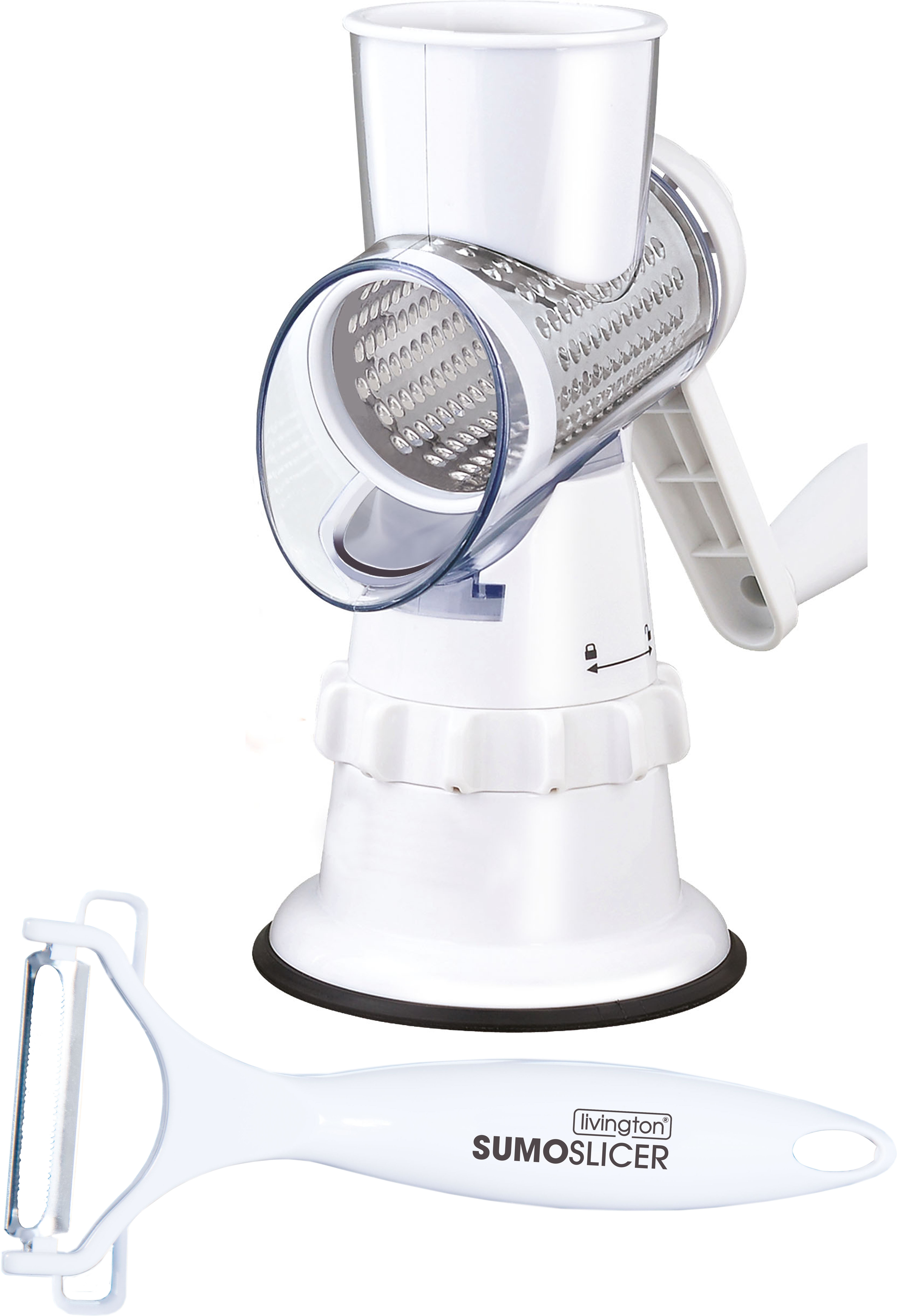 Zerkleinerer MEDIASHOP "Sumoslicer", weiß, B:13,2cm H:25,4cm, Zerkleinerer, inkl. 1 Sparschäler