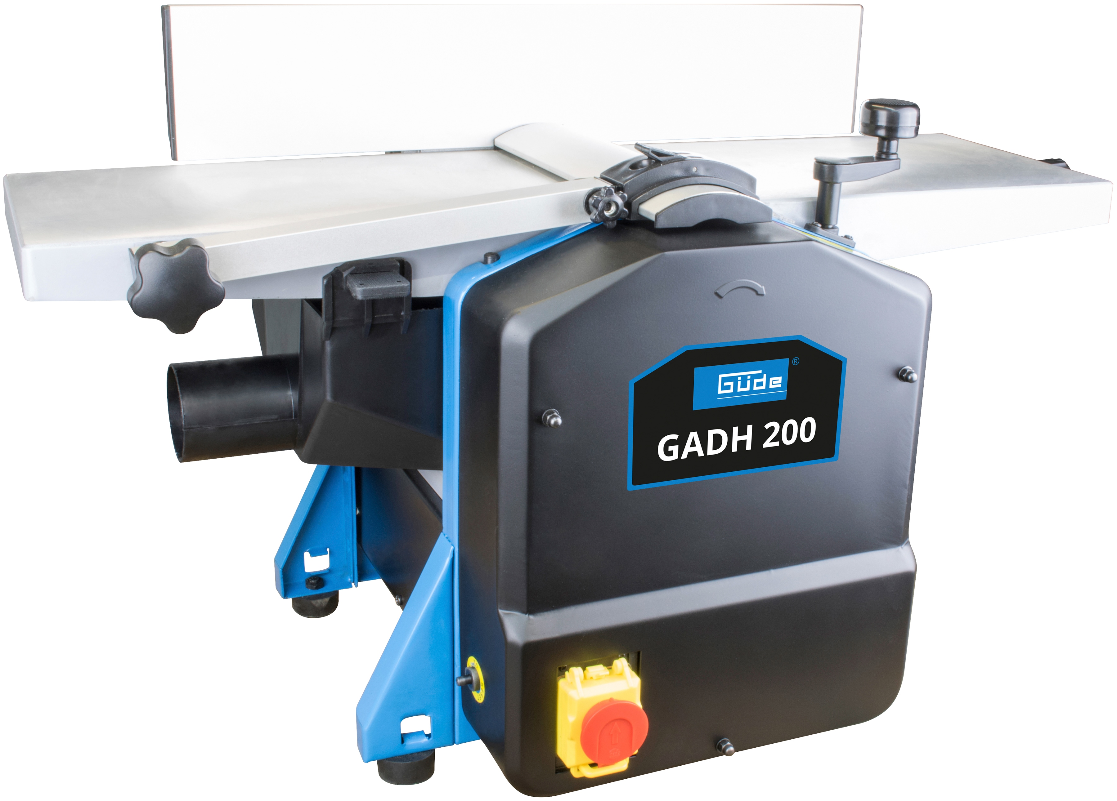 Abricht- und Dickenhobelmaschine GÜDE "GADH 200", schwarz (schwarz, blau), B:44,5cm H:46cm L:78cm, Hobelmaschinen Image