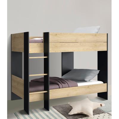 Etagenbett GAMI "Duplex", braun (kastanie, kastanie natur), B:107cm H:136cm L:205cm, Etagenbetten, Etagenbett