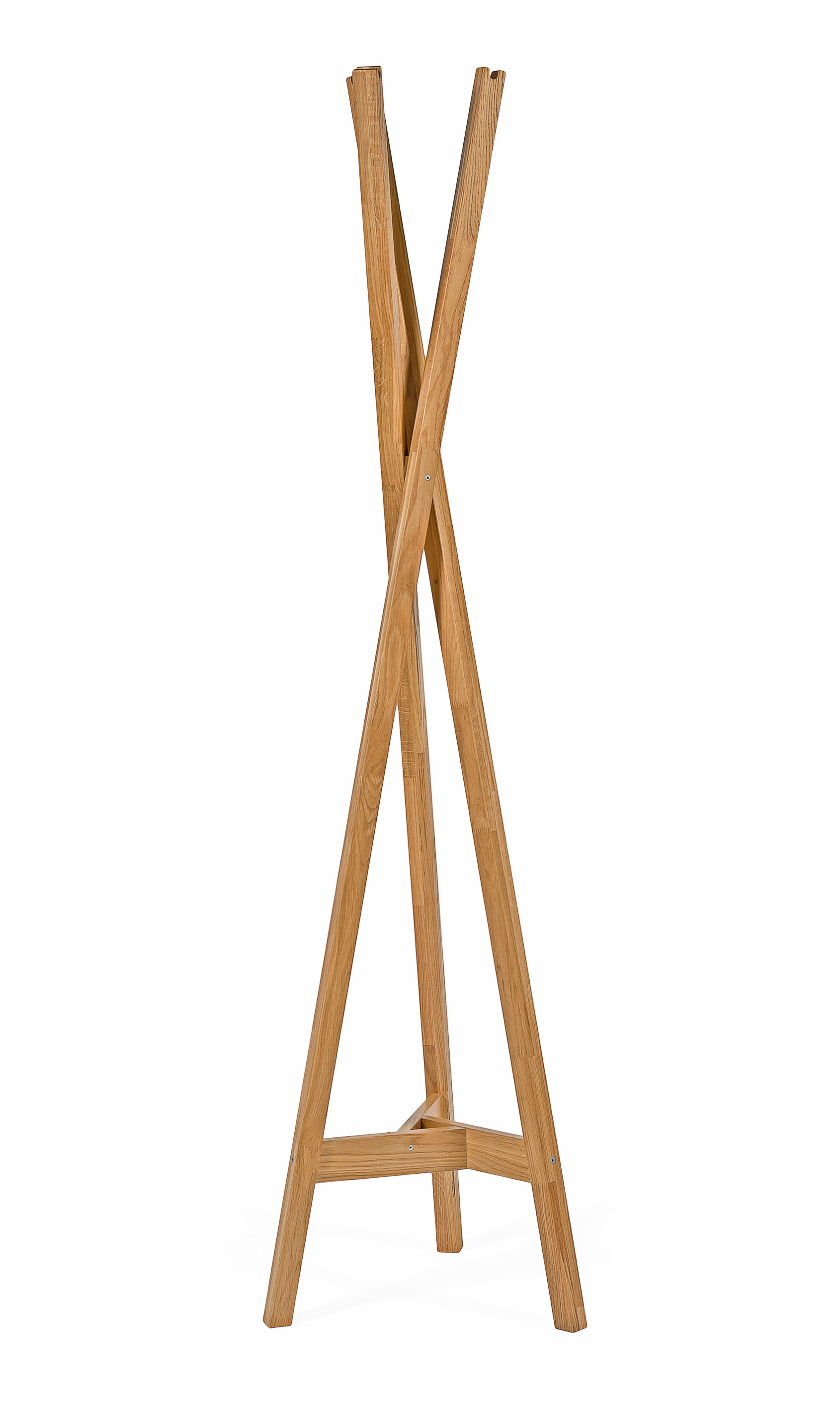 Garderobenständer ANDAS, braun (eiche), B:35cm H:175cm T:30cm, Massivholz, Garderobenständer, im skandinavian Design, aus Eiche massiver Eiche, FSC
