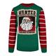 Rundhalspullover URBAN CLASSICS "Urban Classics Herren Wanted Christmas Sweater" Gr. M, grün (x, masgreen, white) Herren Pullover Weihnachtspullover Rundhalspullover