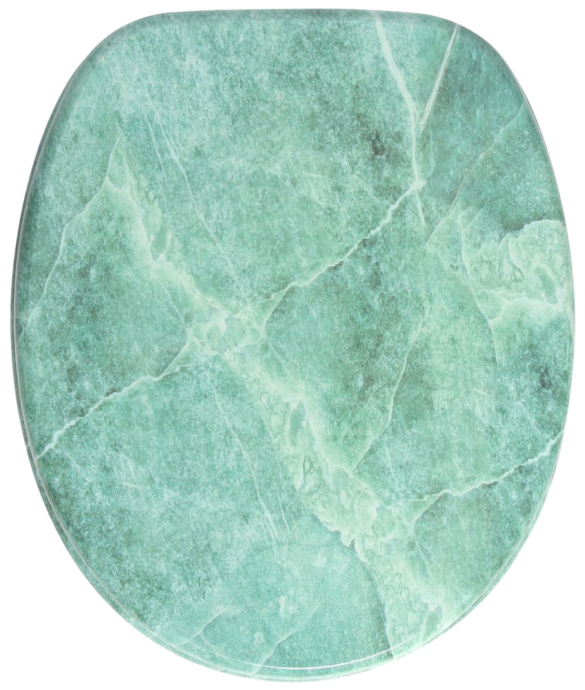 WC-Sitz SANILO "Marmor Grün", grün, B:37,7cm L:47cm, MDF - Mitteldichte Holzfaserplatte, WC-Sitze Image