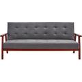 Schlafsofa SALESFEVER Sofas Gr. B/H/T: 190 cm x 81 cm x 85 cm, Samtoptik, Samtvelours, grau (dunkelgrau) Einzelsofas