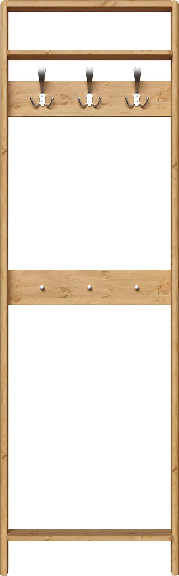 Garderobenpaneel HOME AFFAIRE "Luven", beige (natur), B:60cm H:192cm T:12cm, Massivholz, Garderobenpaneele, Garderobenpaneel, FSC zertifiziertes Massivholz