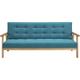 Schlafsofa SALESFEVER Sofas Gr. B/H/T: 190 cm x 81 cm x 85 cm, Strukturstoff, Strukturstoff, blau (petrol) Einzelsofas