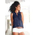 Strandtop S.OLIVER Gr. 44/46, blau (navy) Damen Tops Strandtops