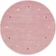 Wollteppich CARPETFINE "Gabbeh Uni" Teppiche Gr. Ø 150 cm, 15 mm, 1 St., rosa Orientalische Muster reine Wolle handgewebt, Gabbeh Tiermotiv warmes Raumklima viele Größen