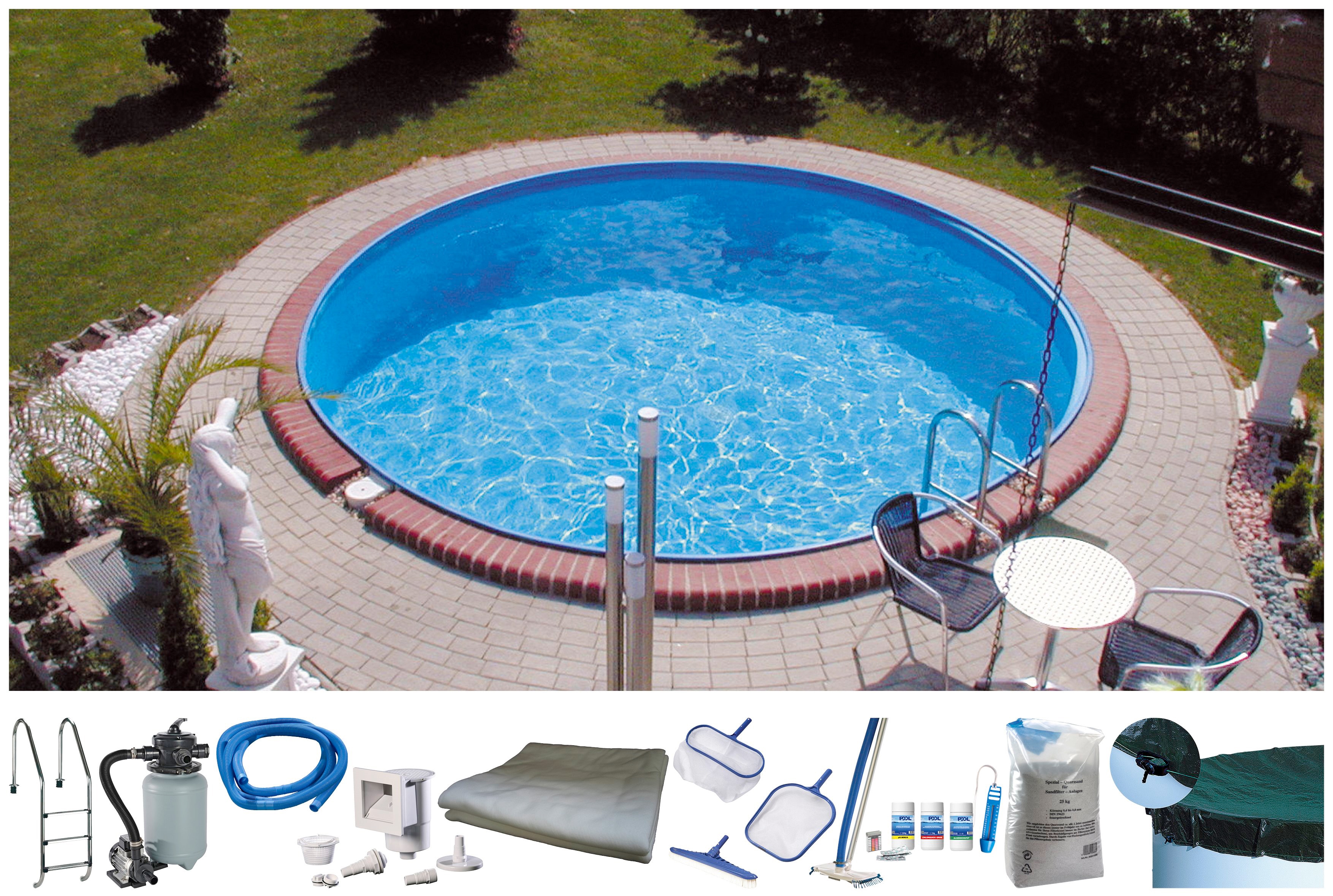 Rundpool MY POOL BWT "PREMIUM", weiß, H:135 Ø:450, Schwimmbecken, Tiefe 1,35 m, in versch, Größen erhältlich Image