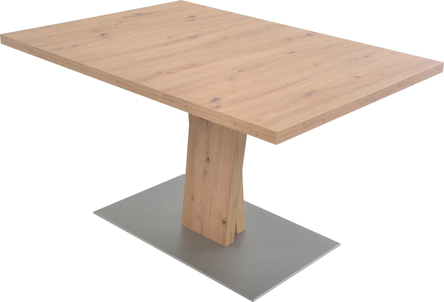 Esstisch K+W KOMFORT & WOHNEN "Giacomo II", braun (artisan eiche, artisan eiche, artisan eiche), B:120cm H:75cm T:80cm, Tische, Esstisch Ausziehbarer Esstisch, Artisan Eiche Nachbildung, mit Schiebe-Ansteckplatte, Bodenplatte MDF