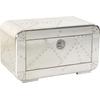 Schuhschrank SIT "Airman", silber (silberfarben), B:85cm H:45cm T:40cm, Holz teilmassiv, Aluminium, Schränke