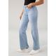 Weite Jeans TAMARIS Gr. 36, N-Gr, blau (hellblau used) Damen Jeans 5-Pocket-Jeans Röhrenjeans
