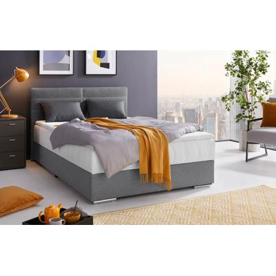 Boxbett COTTA "Tom mit Bettkasten, Topper und Zierkissen", grau, B:145cm L:209cm, Polyester, Komplettbetten, Betten mit Bettkasten Bett, Bestseller, Unser Dauertiefpreis, Topseller Image