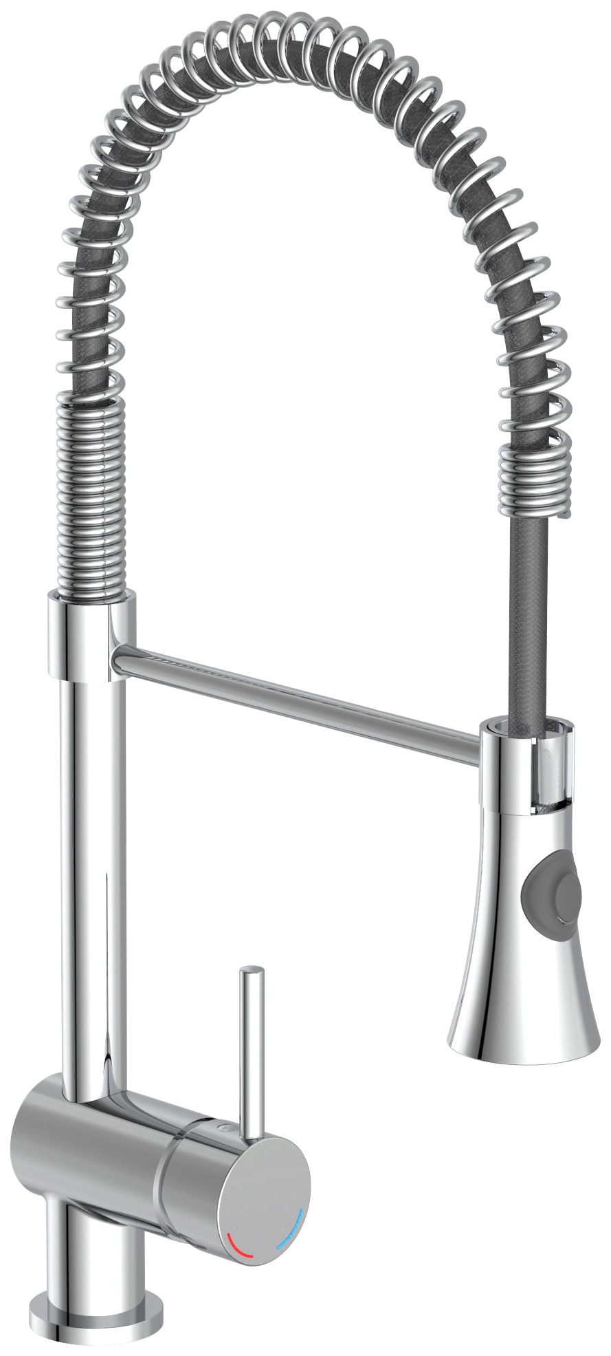 Spültischarmatur SCHÜTTE "CORNWALL", grau (chrom), B:5,2cm H:52cm T:22cm Ø:3,8cm, Edelstahl, Messing, Armaturen, Niederdruck Armatur Küche, Wasserhahn ausziehbar, Mischbatterie, Chrom