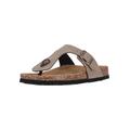 Sandale CRUZ "Barns" Gr. 37, grau (braun) Damen Schuhe Schlappen Zehentrenner Zehensteg-Sandalen