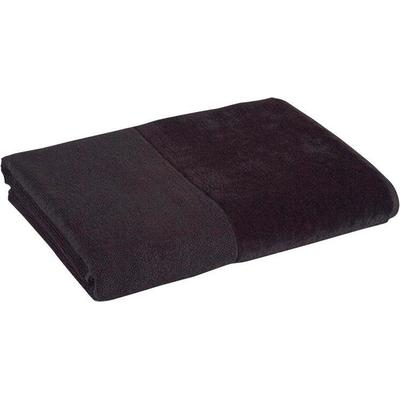 Duschtuch MÖVE "MÖVE Bamboo Luxe", schwarz, B:80cm L:150cm, Frottier, Obermaterial: 60% Baumwolle, 40% Viskose, Handtücher (Packung), mit seidig glänzenden Bordüren Image